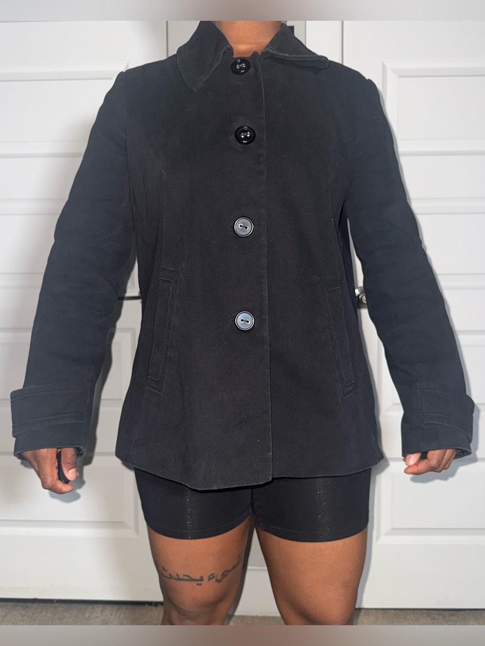 New York & Company Black Trench Coat